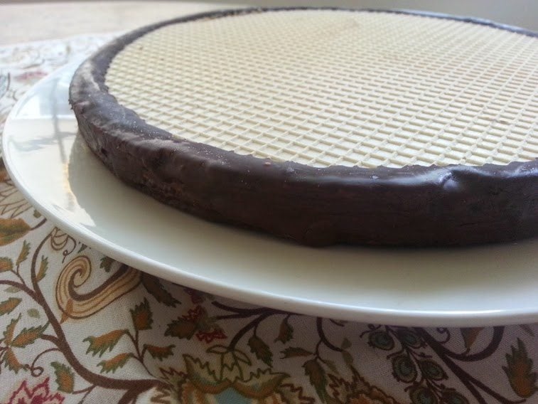Torta Tre Monti on a white plate
