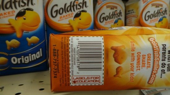 Goldfish labels for education