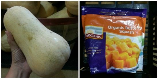 ButternutFruit and Organic Butter Squash frozen bag