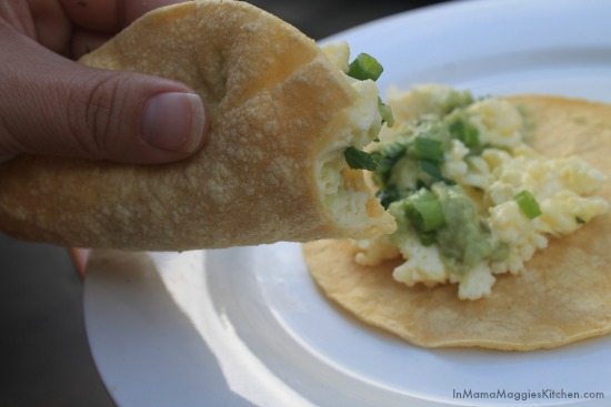 Scrambled Egg Tacos bited