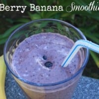 Berry Banana Smoothie is a quick breakfast or middle of the day snack to keep you going. Enjoy! by Mama Maggie's Kitchen