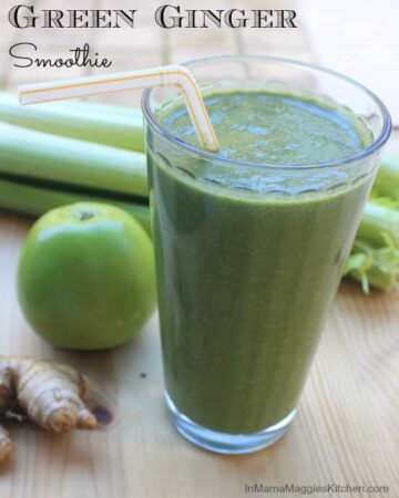 Green Ginger Smoothie - It’s jam packed with nutrients to rebalance and regroup. By In Mama Maggie's Kitchen