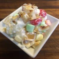 Postres for Pascua (Easter Dessert Recipes) -Fluffy Marshmallow Fruit Salad by Mama Maggie's Kitchen