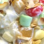 Postres for Pascua (Easter Dessert Recipes) -Fluffy Marshmallow Fruit Salad by Mama Maggie's Kitchen
