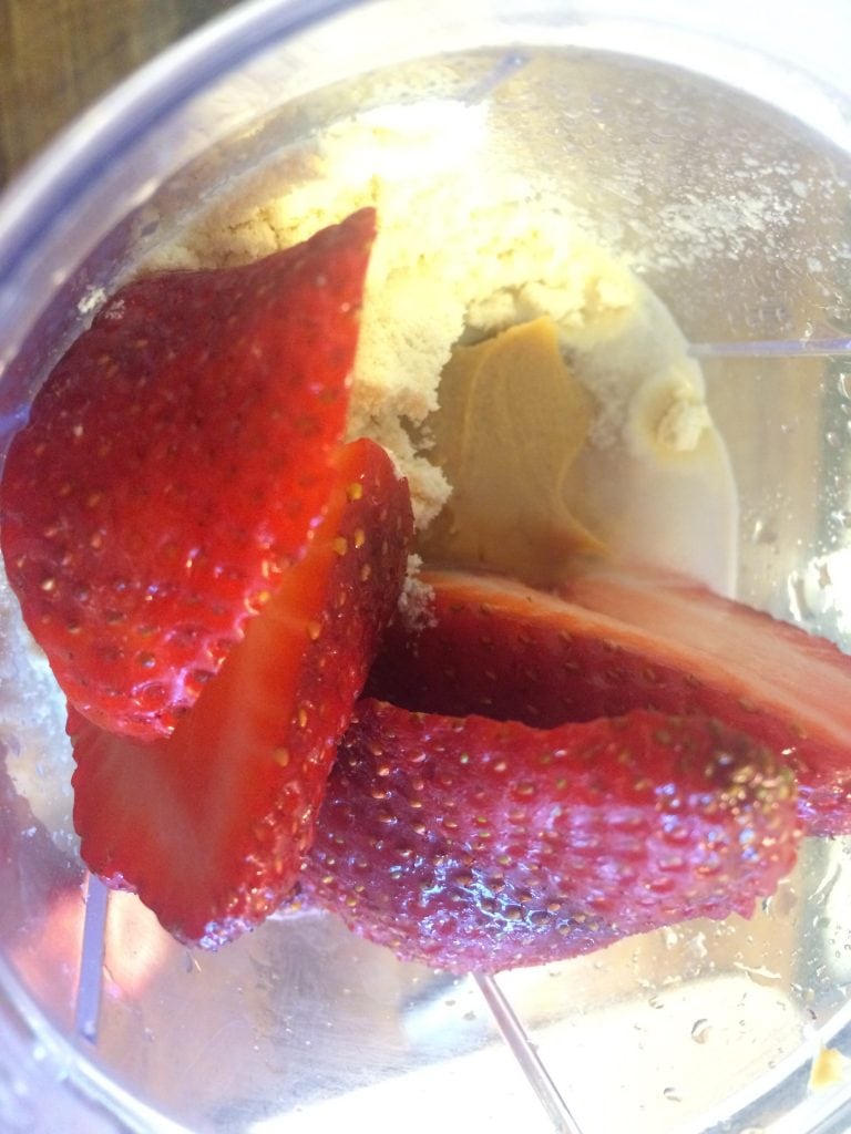 Strawberries and peanut butter 