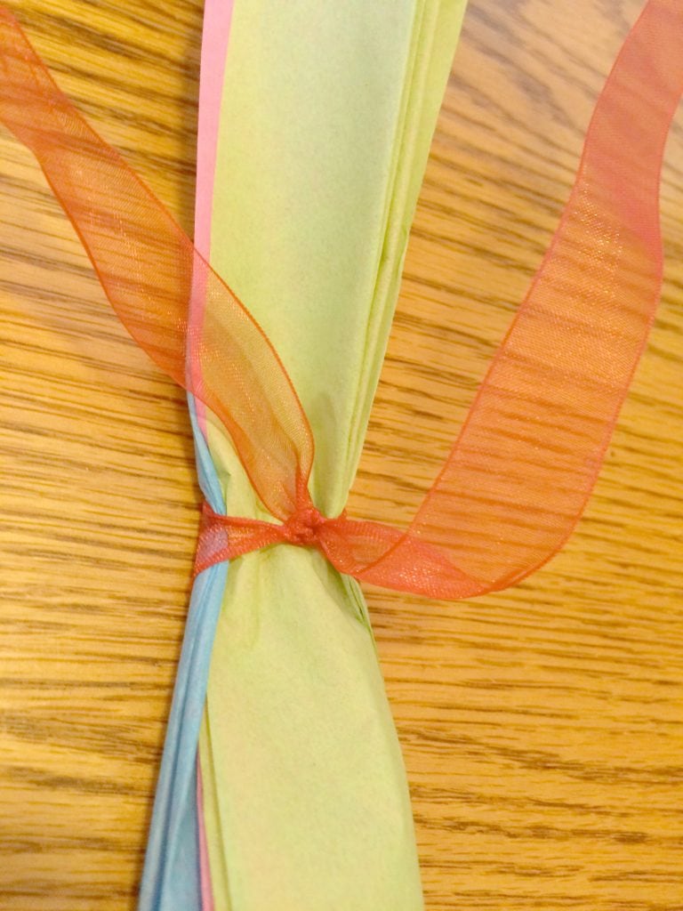 ribbon and paper