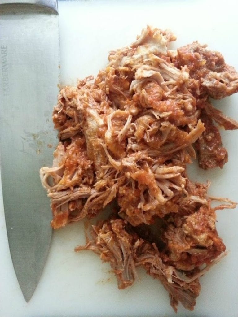Machaca, or chopped meat 