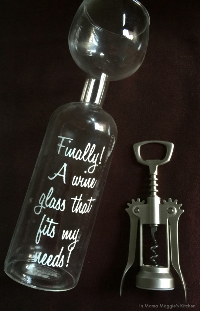  corkscrew and wine bottle