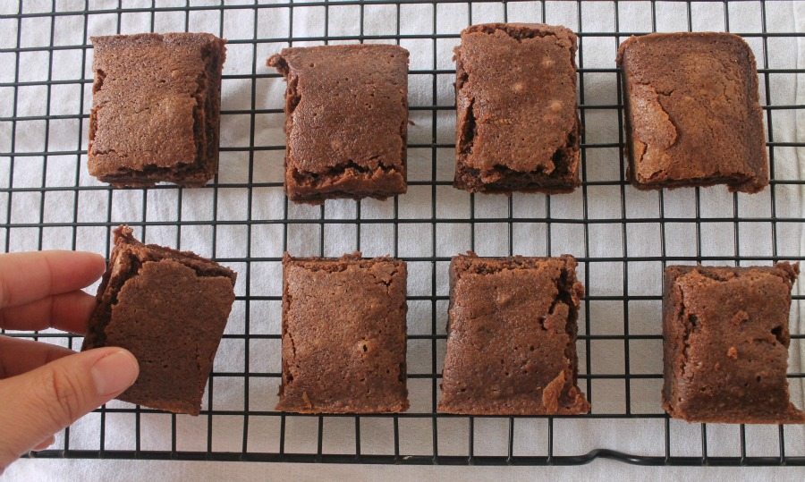 Thick and Fudgy Brownies from the oven
