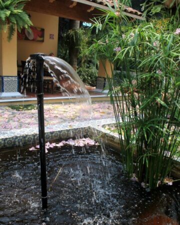 Fountain at El Eden - a beautiful restaurant in Villahermosa, Tabasco