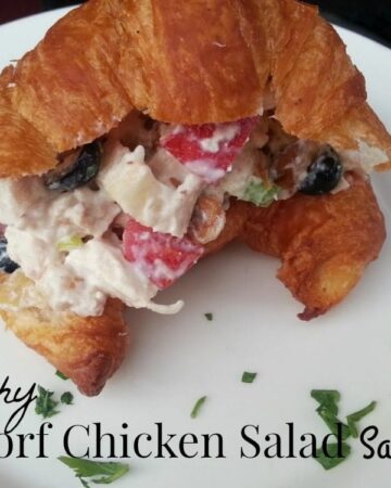 Healthy Waldorf Chicken Salad Sandwich - delicious and half the calories - by Mama Maggie's Kitchen