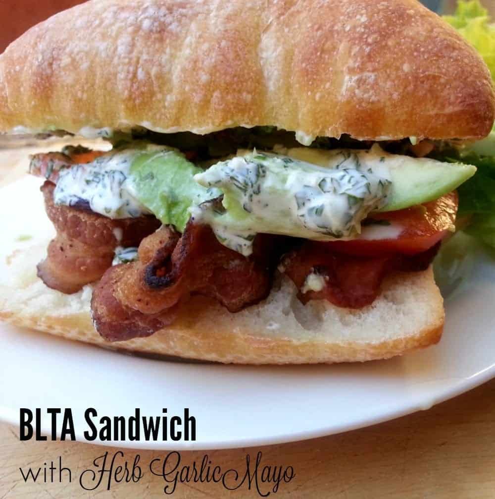 BLTA Sandwich with Herb Garlic Mayo