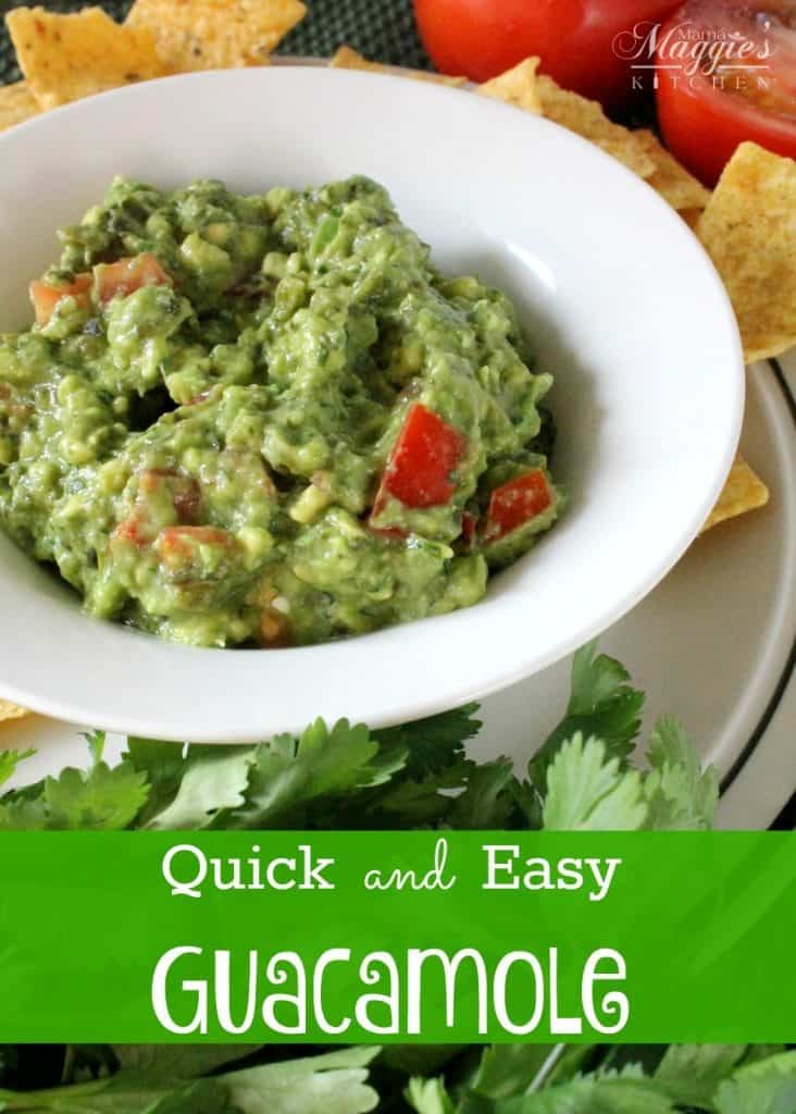 Quick and Easy Guacamole served on a bowl with tortilla chips