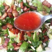 Strawberry Shallot Vinaigrette - made from a defrosted popsicle and better than any sweet and savory salad dressing at the grocery store - by Mama Maggie's Kitchen