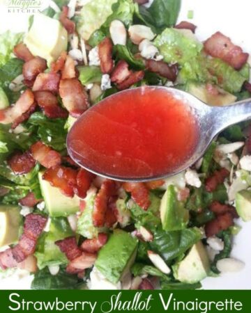 Strawberry Shallot Vinaigrette - made from a defrosted popsicle and better than any sweet and savory salad dressing at the grocery store - by Mama Maggie's Kitchen