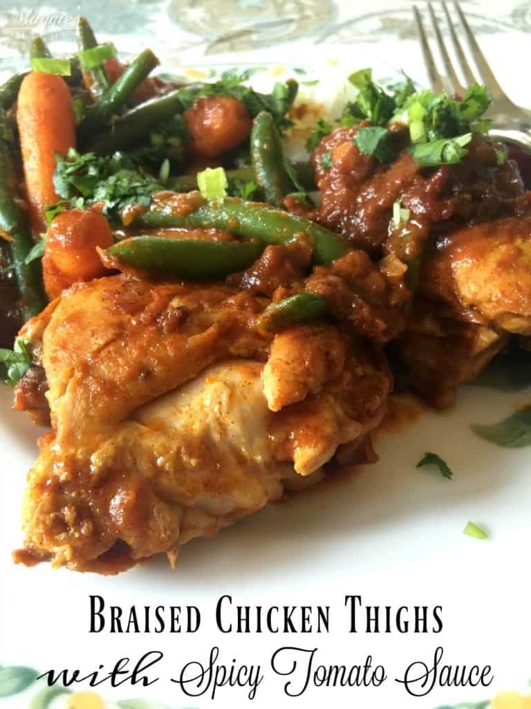 Braised Chicken Thighs with Spicy Tomato Sauce 