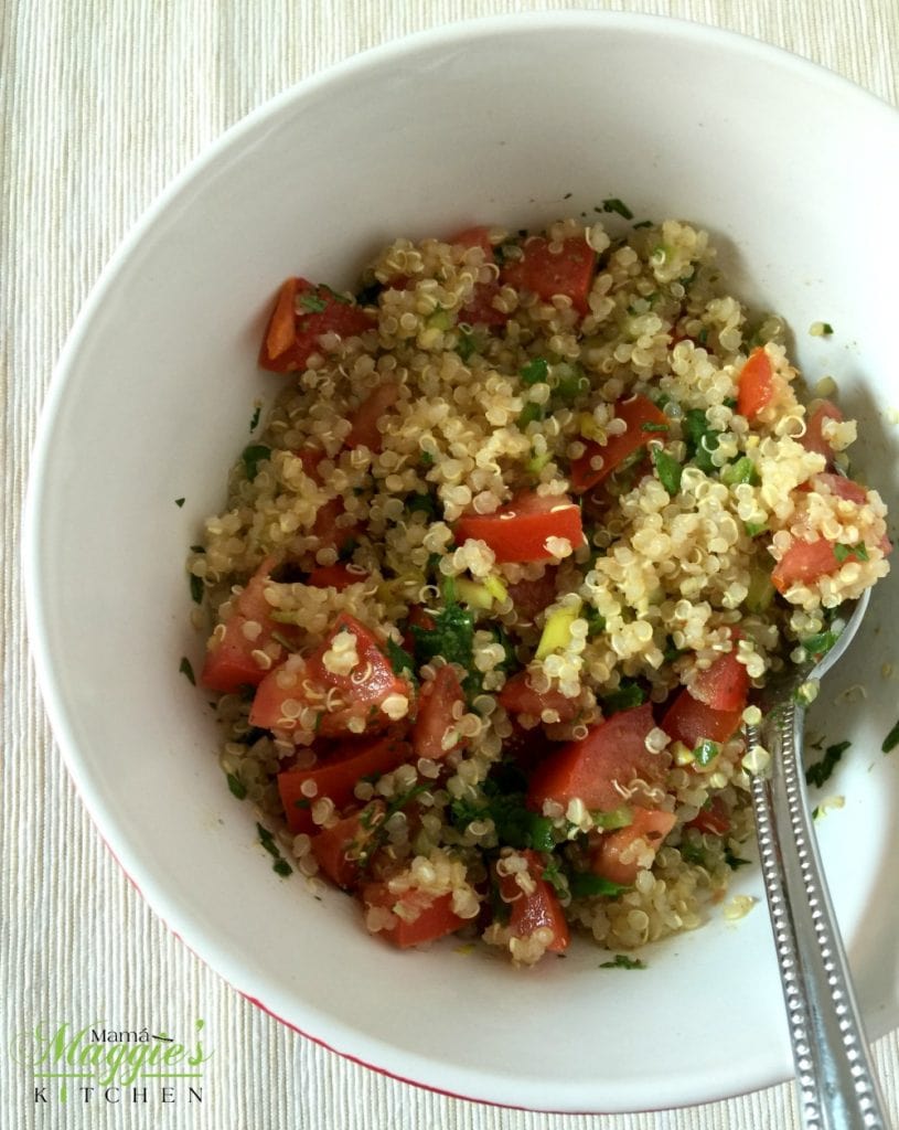 Mexican Quinoa Salad served in a bowl 