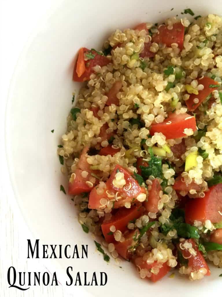 Mexican Quinoa Salad Served in a Bowl