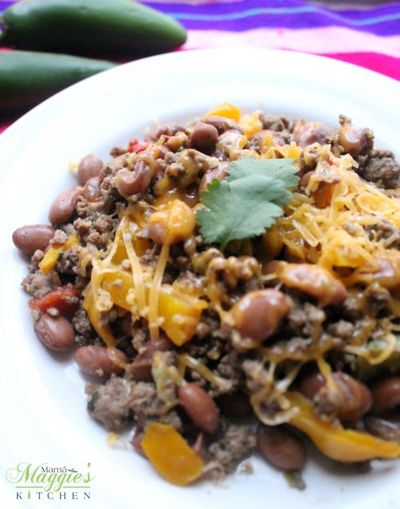 One Pot Mexican Beef and Beans 