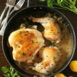 One Pan Lemon Herb Chicken - This yummy recipe is perfect for busy weeknights. With only one pan to wash, it will soon be a family favorite. By Mama Maggie’s Kitchen