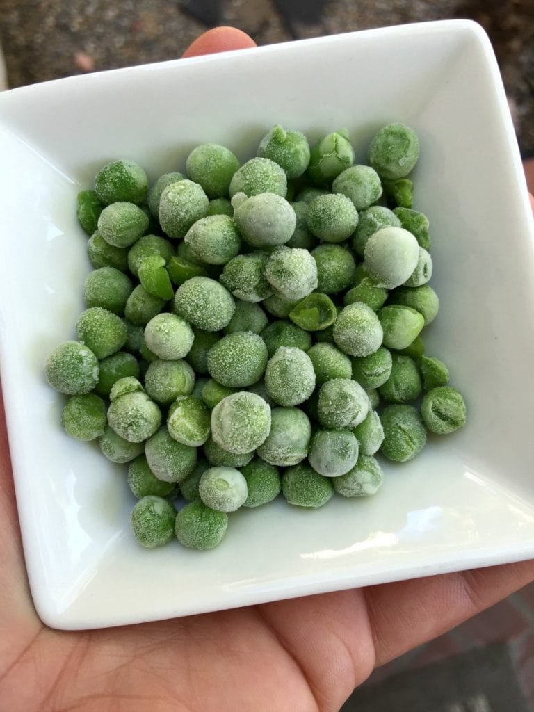 frozen peas 