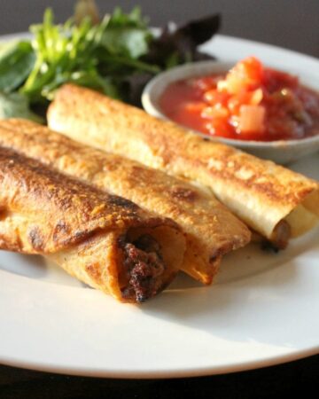 Classic Ground Beef Taquitos. Crunchy and delicious. Dip them into salsa or guacamole, and it’s like a piñata breaking in your mouth. By Mama Maggie’s Kitchen