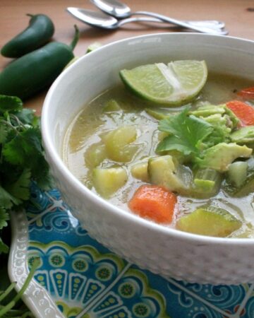 Caldo de Verduras, or Mexican Vegetable Soup, is full of yummy flavors. A comforting and warm soup that’s perfect for cold, winter days. By Mama Maggie’s Kitchen