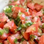 Pico de Gallo is one of the simplest Mexican recipes. It adds so much flavor to any of your dishes or great just as an appetizer. By Mama Maggie’s Kitchen