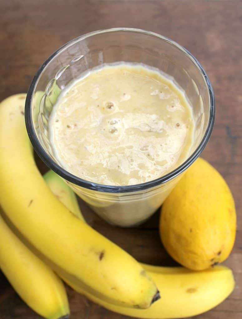 Tropical Mango Smoothie is a refreshing and delicious drink. It’s perfect as a healthy breakfast or mid-afternoon boost. By Mama Maggie’s Kitchen 