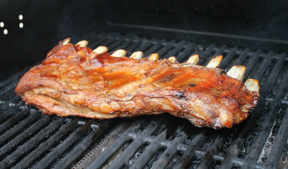 Spare ribs on the grill