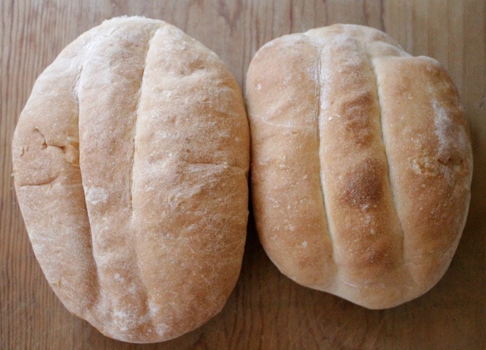 two telera mexican breads