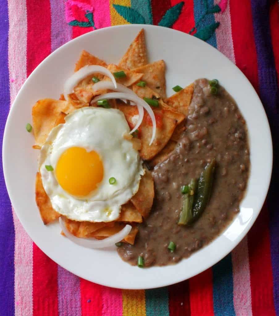 Red Chilaquiles (Chilaquiles Rojos)