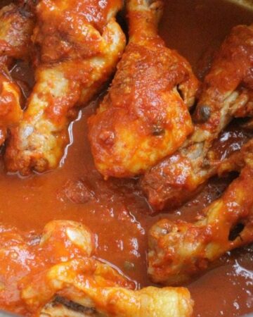 Mexican Deviled Chicken (or Pollo a la Diabla) is a Mexican food favorite. Delicious, flavorful, and not too spicy. Serve with a side of rice, salad, and enjoy! By Mama Maggie’s Kitchen