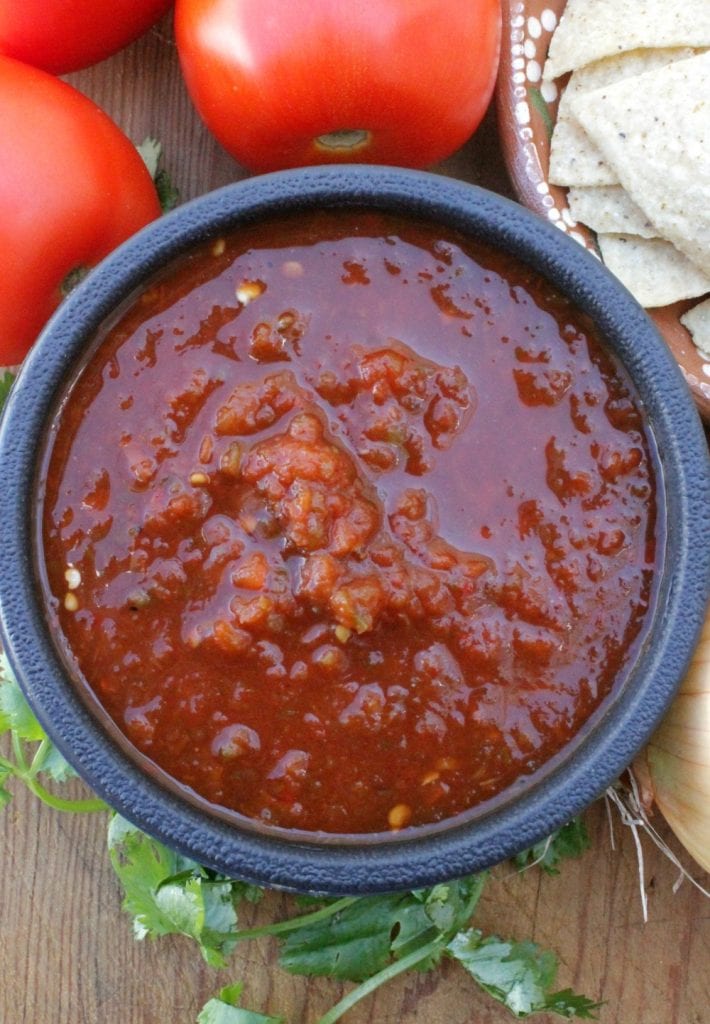 Chipotle Salsa is a versatile and delicious way to spice up your food. Perfect with chips or as a base for your easy Mexican recipes. Via @MamaMaggiesKitchen