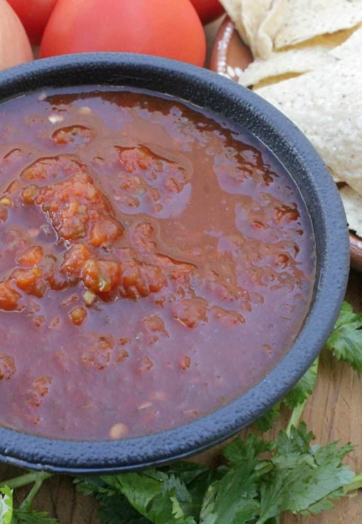 Chipotle Salsa is a versatile and delicious way to spice up your food. Perfect with chips or as a base for your easy Mexican recipes. Via @MamaMaggiesKitchen