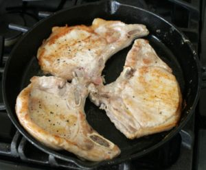 Pork Chops in Mexican Red Salsa, or Chuletas en Salsa Roja