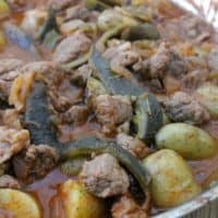 Steak with Roasted Poblano Peppers and Potatoes, or Bistec con Rajas y Papas, is a classic Mexican recipe. This dish makes a yummy and flavorful weeknight meals. By Mama Maggie’s Kitchen