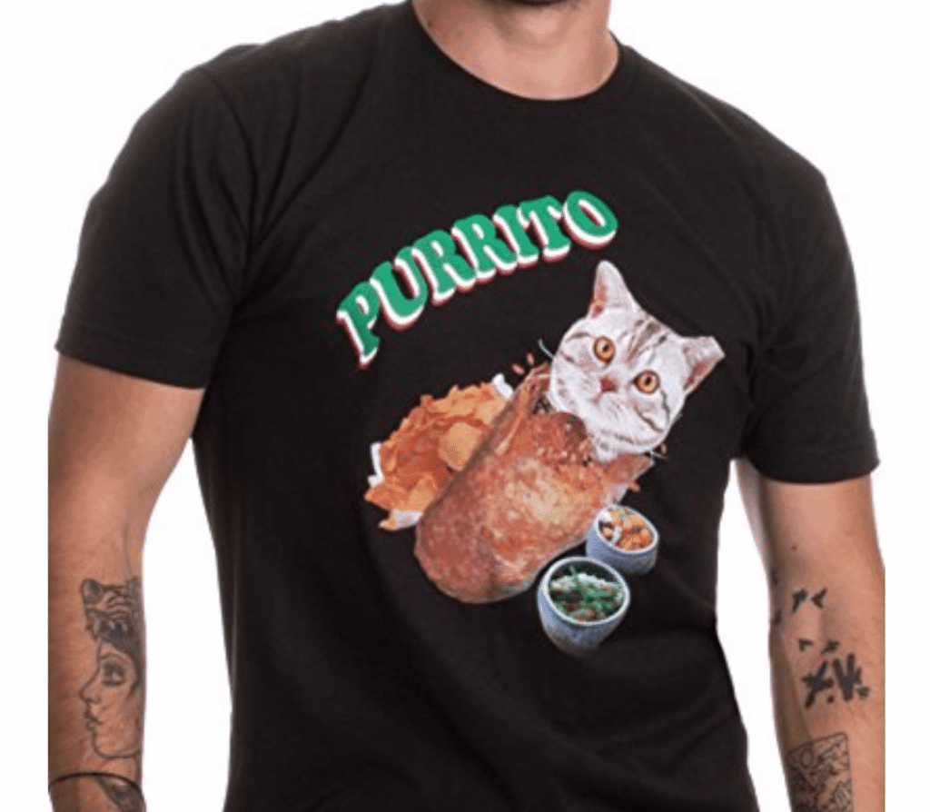 Purrito . Funny Mexican T-Shirt