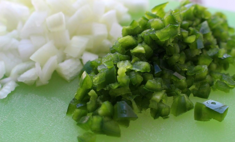 Diced Jalapeno and Diced onion