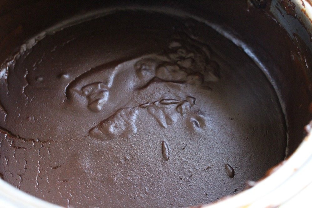Mole sauce in a pot.