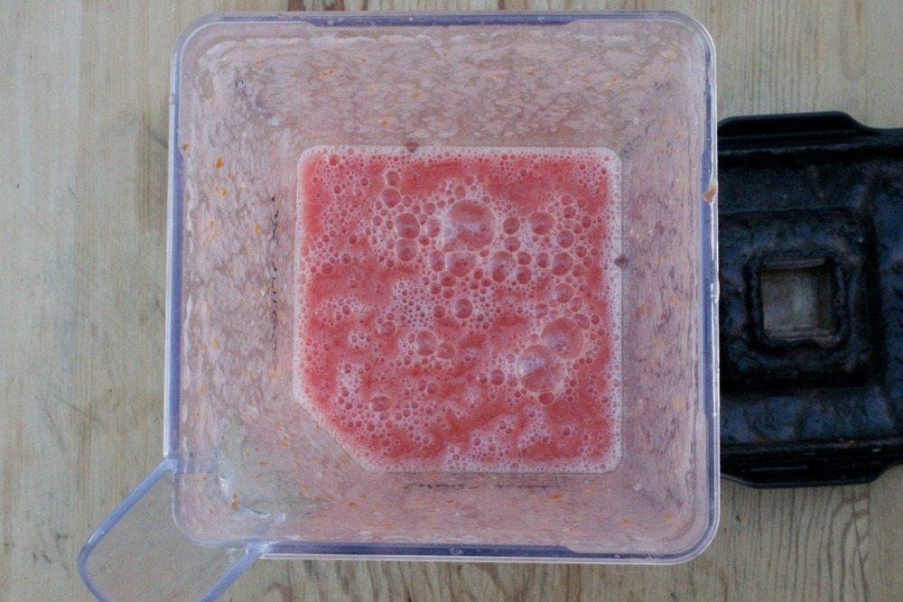 Tomato sauce in a blender 