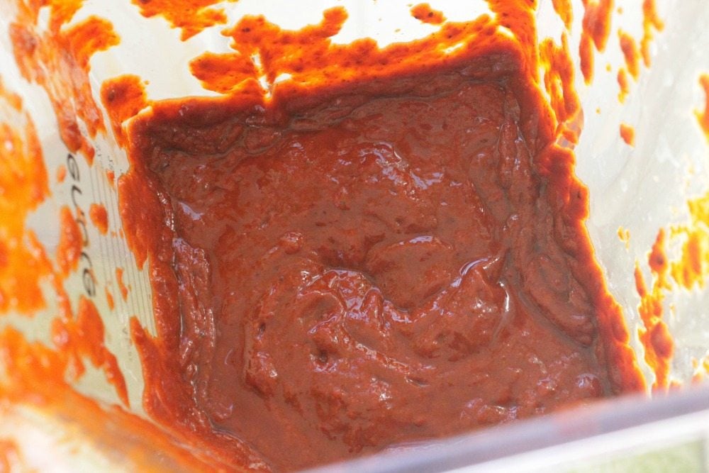 Adobo sauce in a blender