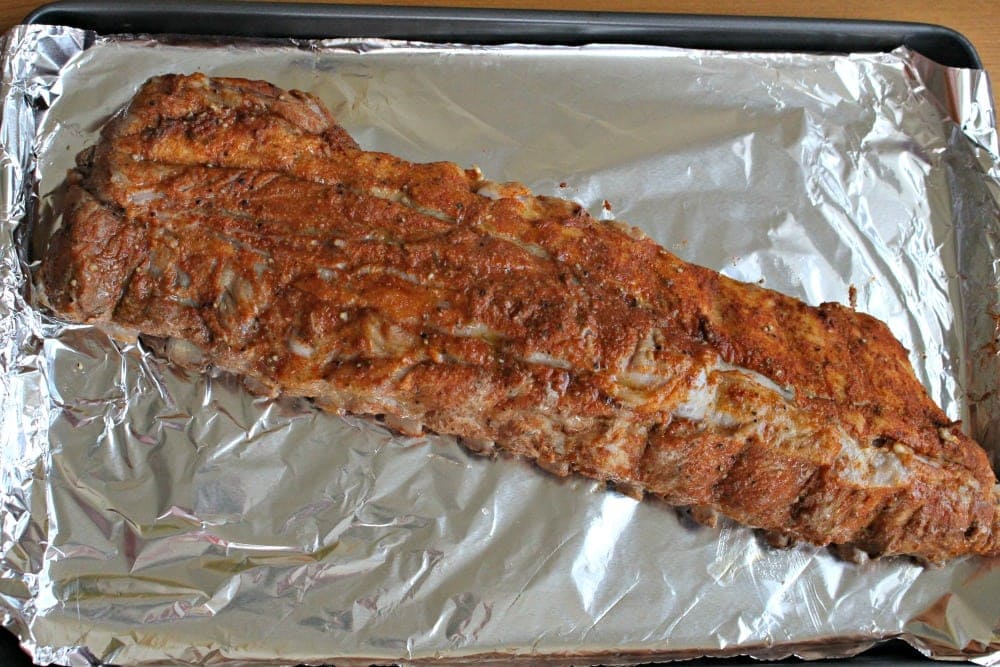 Cooked Ribs on a Cookie Sheet