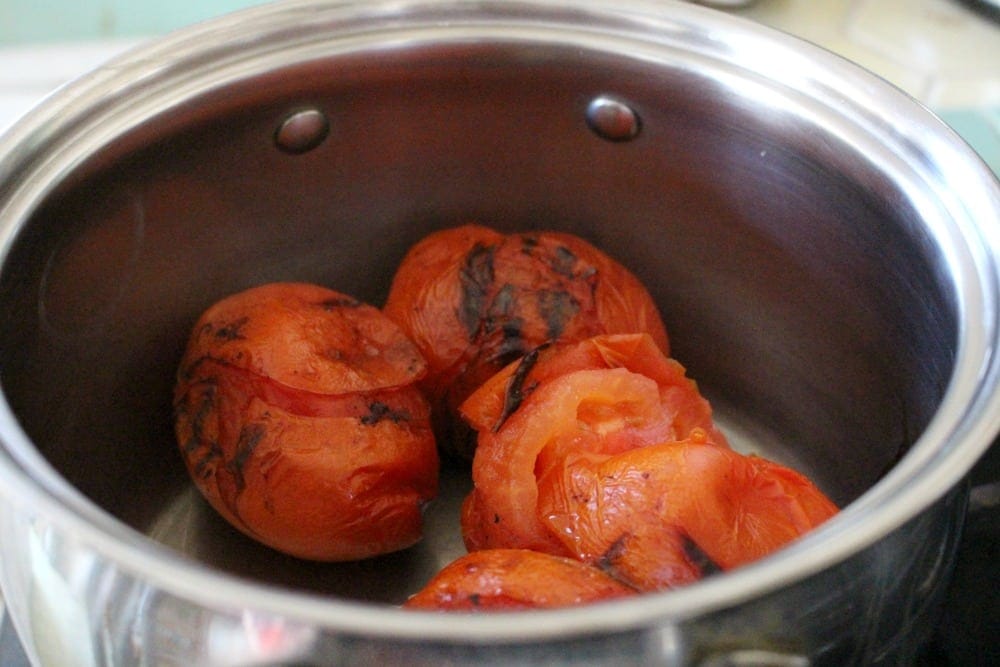 Grilled Tomatoes in a Pot