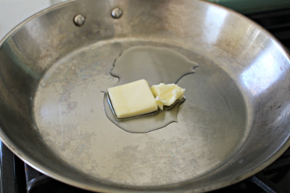Butter in a skillet