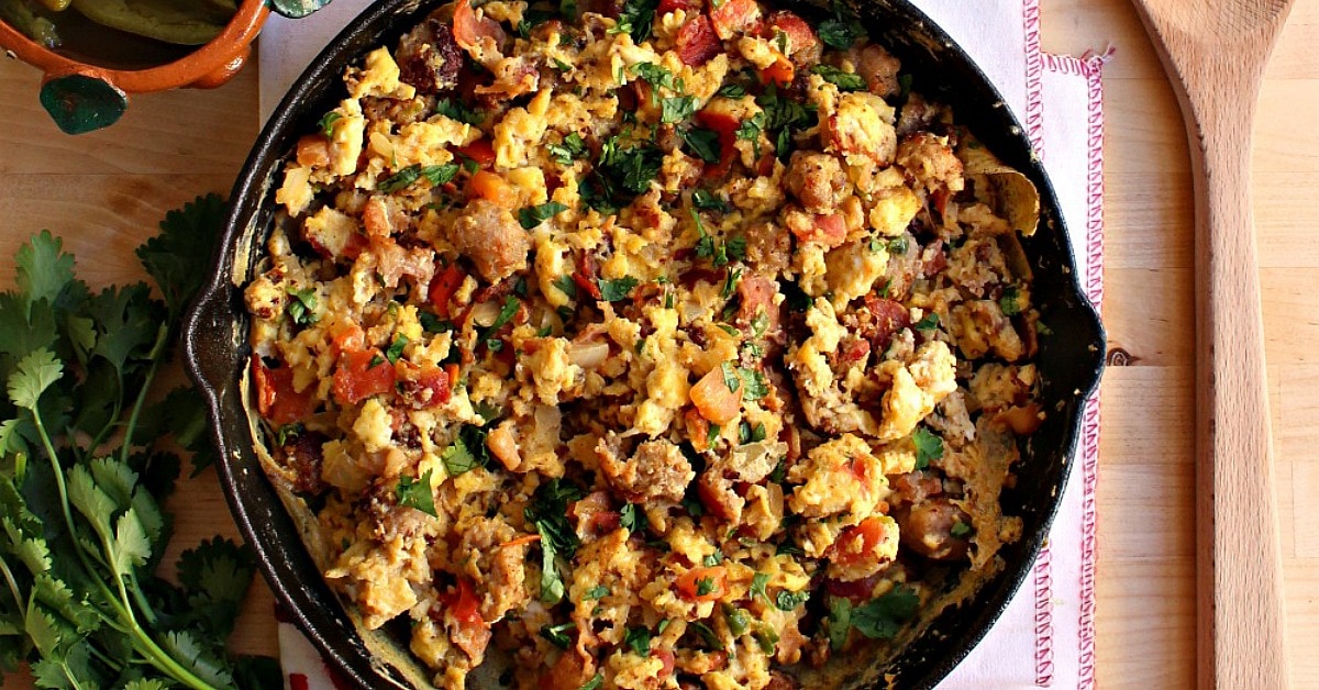 Mexican-Style Sausage, Bacon, and Eggs