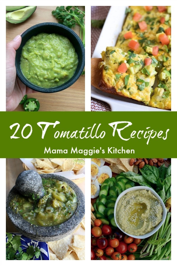 Tasty Tomatillo Recipes. From spicy salsa verde to easy summer salads, hope you enjoy this collection of yummy recipes. By Mama Maggie's Kitchen