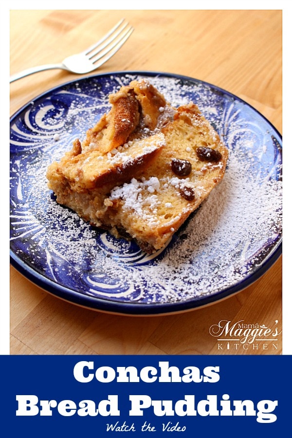 Conchas Bread Pudding (Capirotada de Conchas) is a delicious and decadent dessert. A perfect way to end any Mexican meal. It’s also a great way to repurpose and re-love everyone’s favorite Mexican sweet bread, conchas. By Mama Maggie's Kitchen