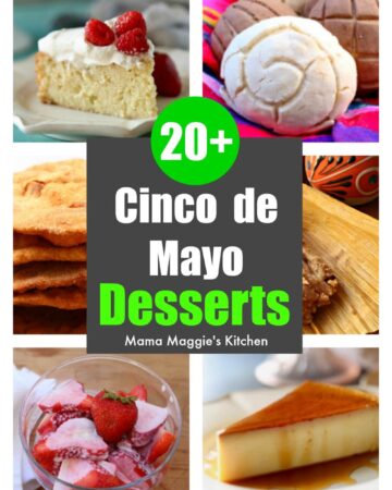 A collage of over 20 cinco de mayo desserts.