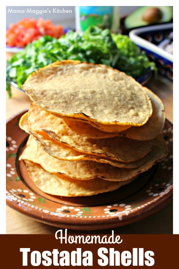 Tostadas are corn tortillas that are usually baked or fried. They become crispy and crunchy. Then, they get topped with refried beans, chicken, ground beef, or anything your heart desires. Talk about delicious Mexican food! By Mama Maggieâ€™s Kitchen
